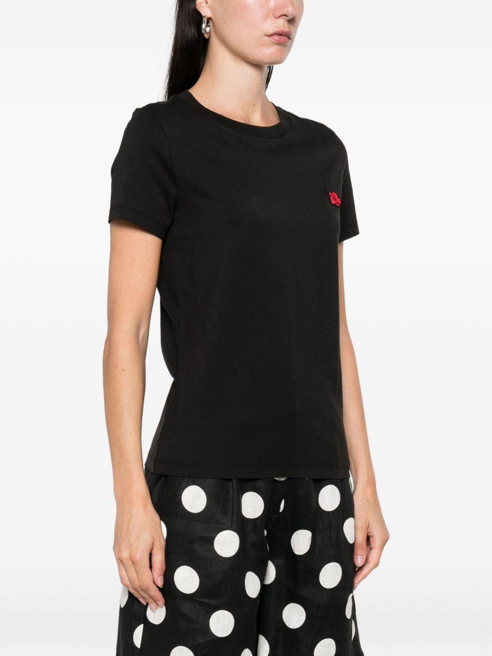 'Boke Flower' embroidered T-shirt in cotton FF62TS2594SO 99JBLACK KENZO