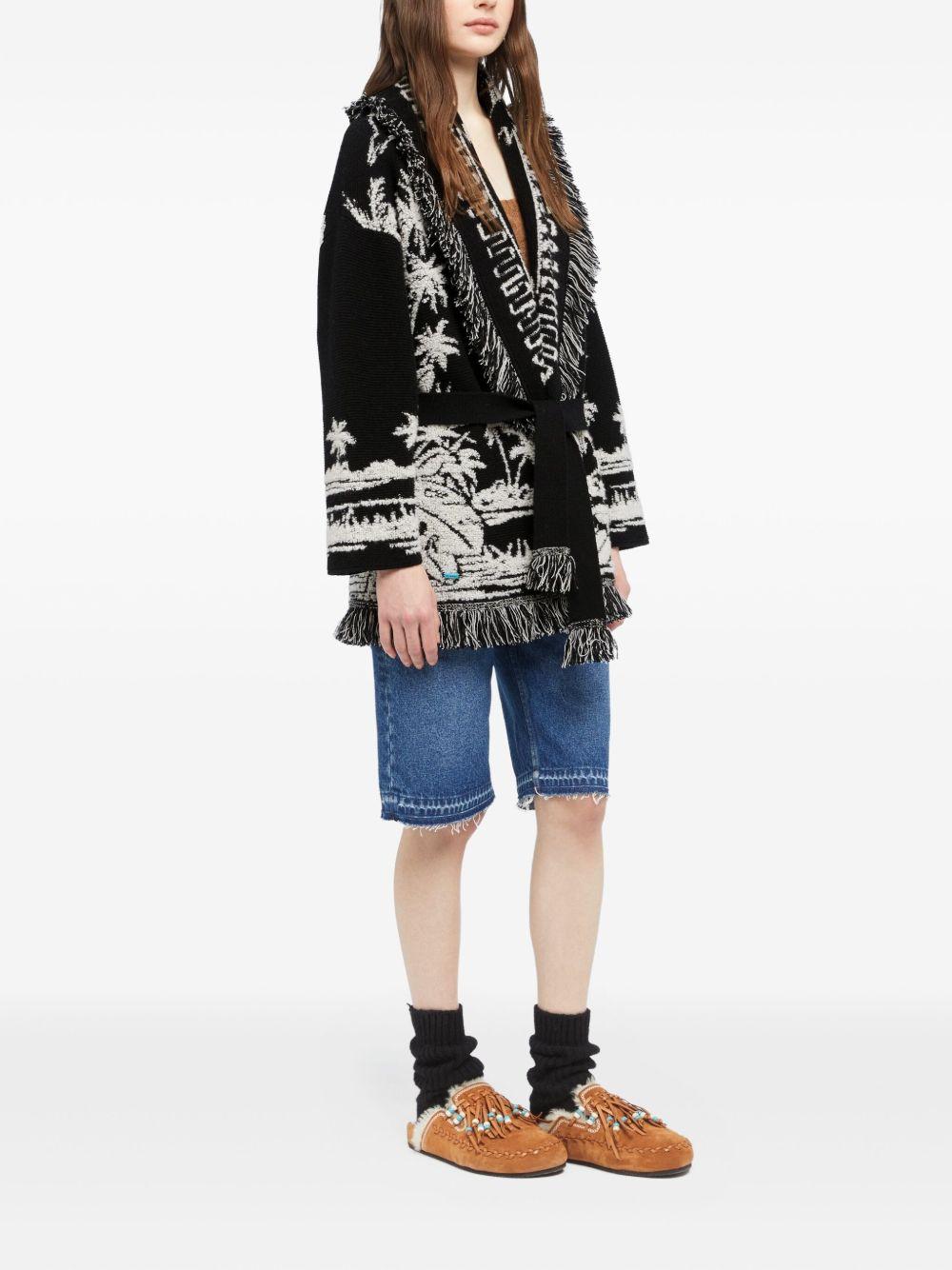 Palm groove tales cardigan LWHB064E25KNI00D 100F ALANUI