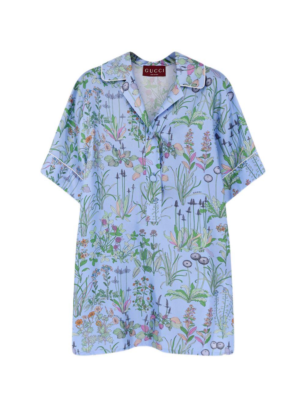 Printed silk twill shirt 855618 ZAULE4340 GUCCI