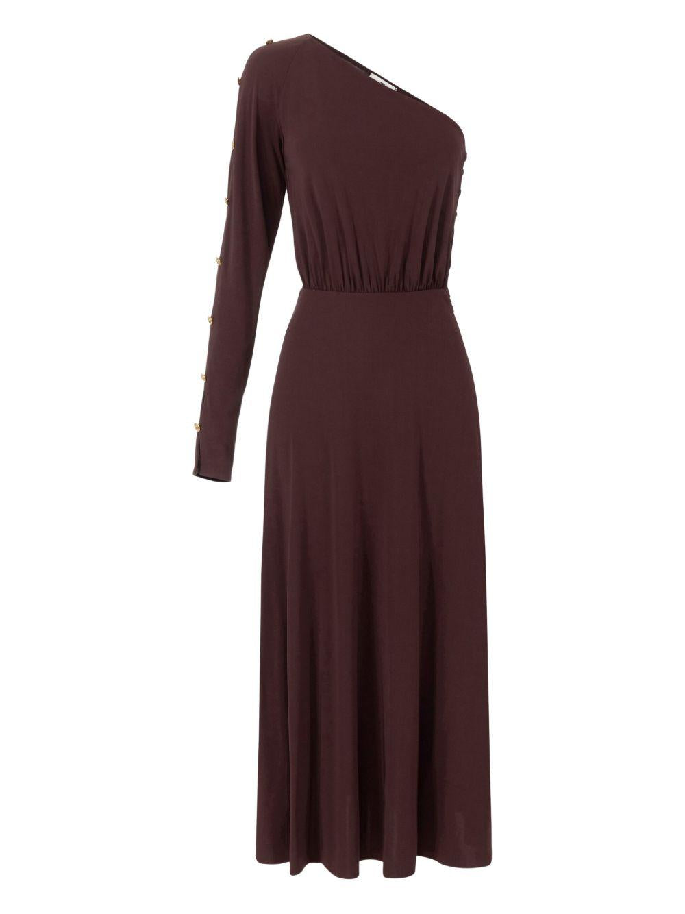 One-shoulder midi dress<BR/><BR/> AB80252E2 644 ELISABETTA FRANCHI