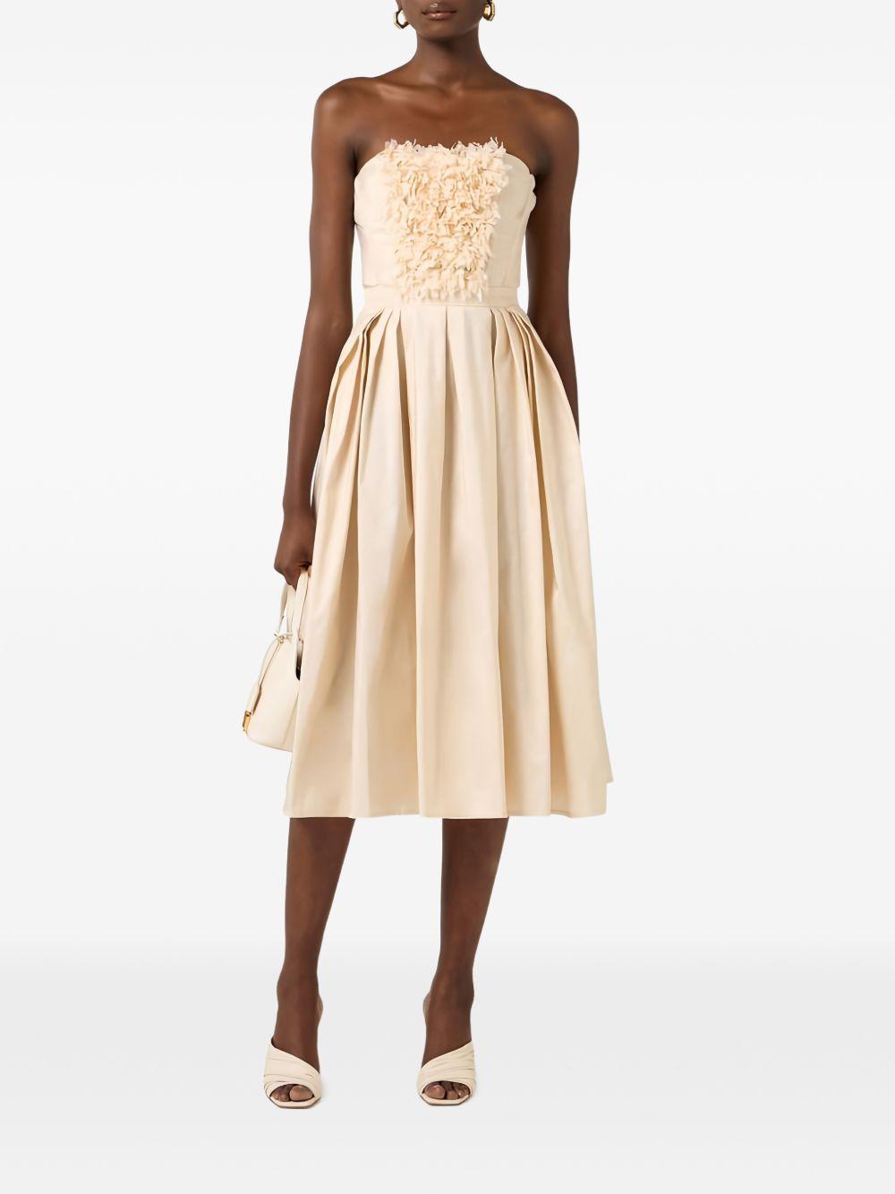 Ottoman dress with 3D floral embroidery AB94262E2 045 ELISABETTA FRANCHI