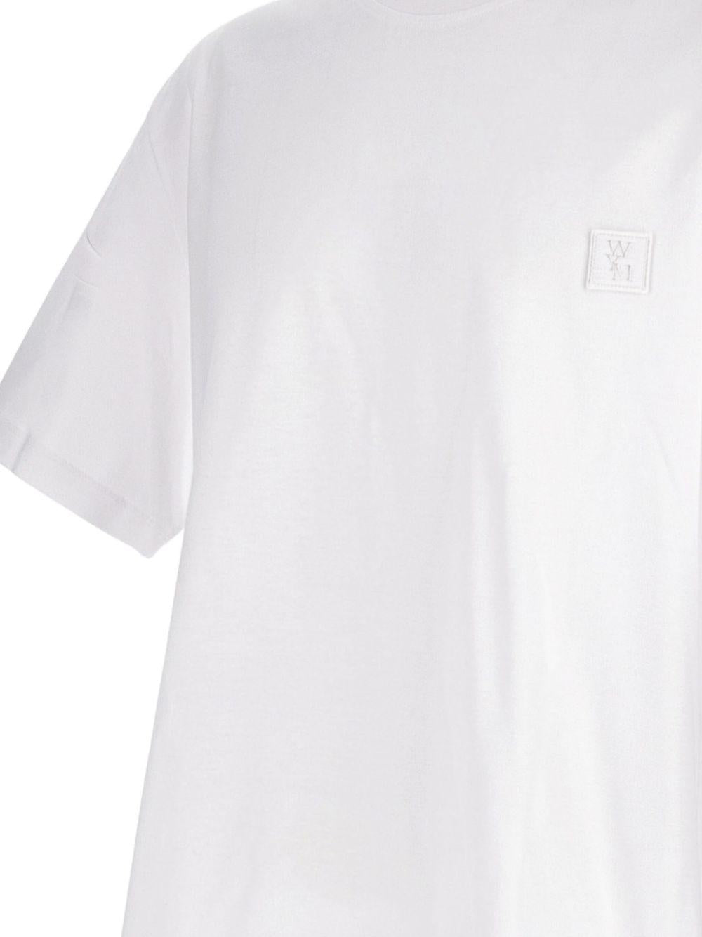 T-shirt with floral print on the back<BR/> W253TS06 701W WOOYOUNGMI