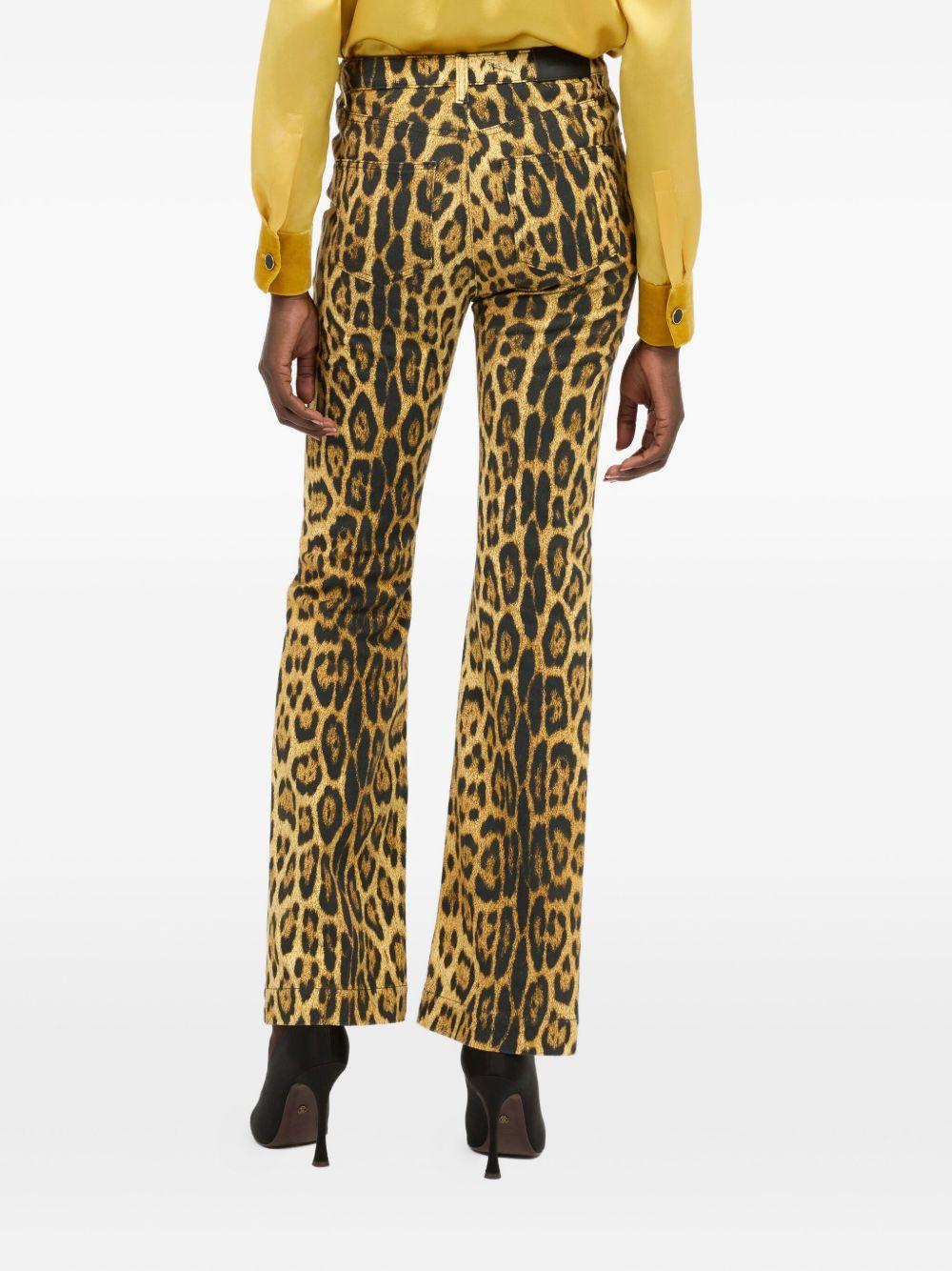 Denim Jeans With Jaguar Skin Print VWJ221 DAQ7100504 ROBERTO CAVALLI