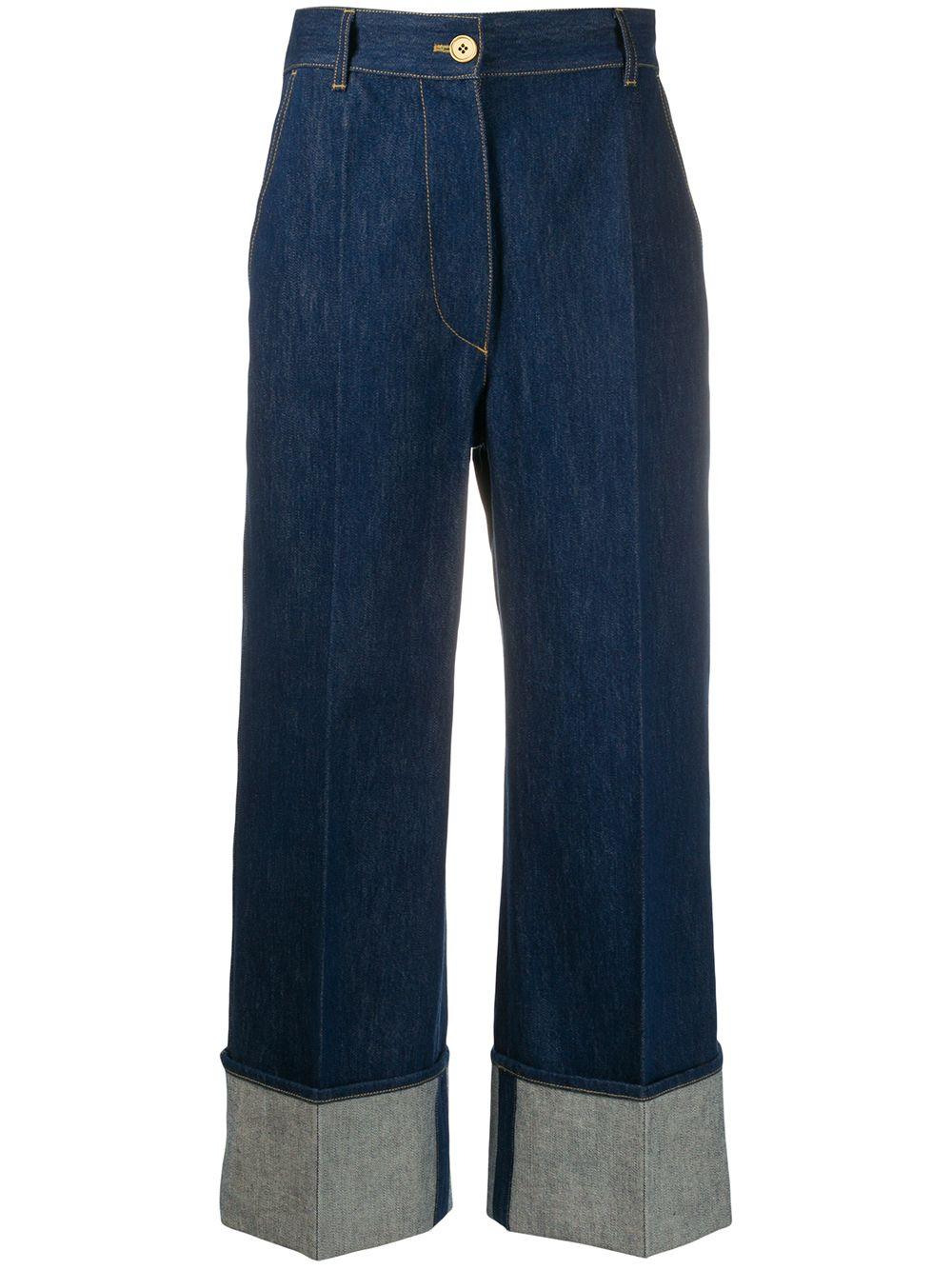Iconic cuffed jeans<BR/><BR/><BR/> TR0030008 602D PATOU