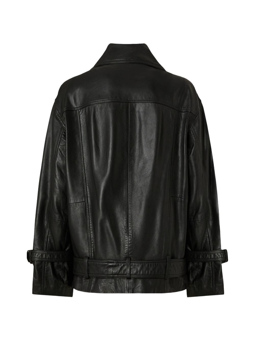 Leather biker jacket 106231 A31XZ99 PINKO