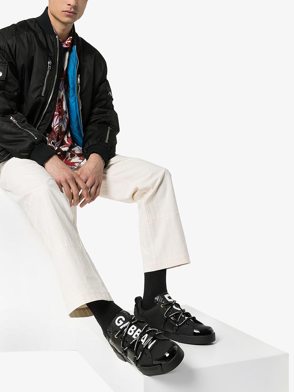 Portofino logo print sneakers CS1783 AJ98689690 DOLCE & GABBANA