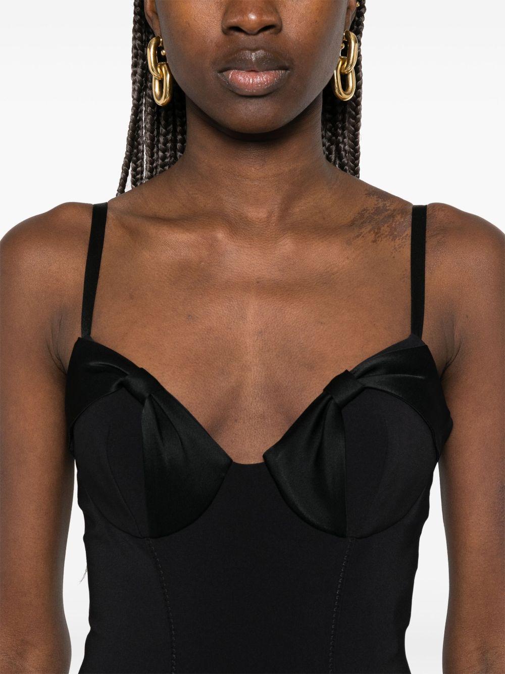 Satin-bows crepe mini dress<BR/><BR/><BR/> AB70251E2 110 ELISABETTA FRANCHI