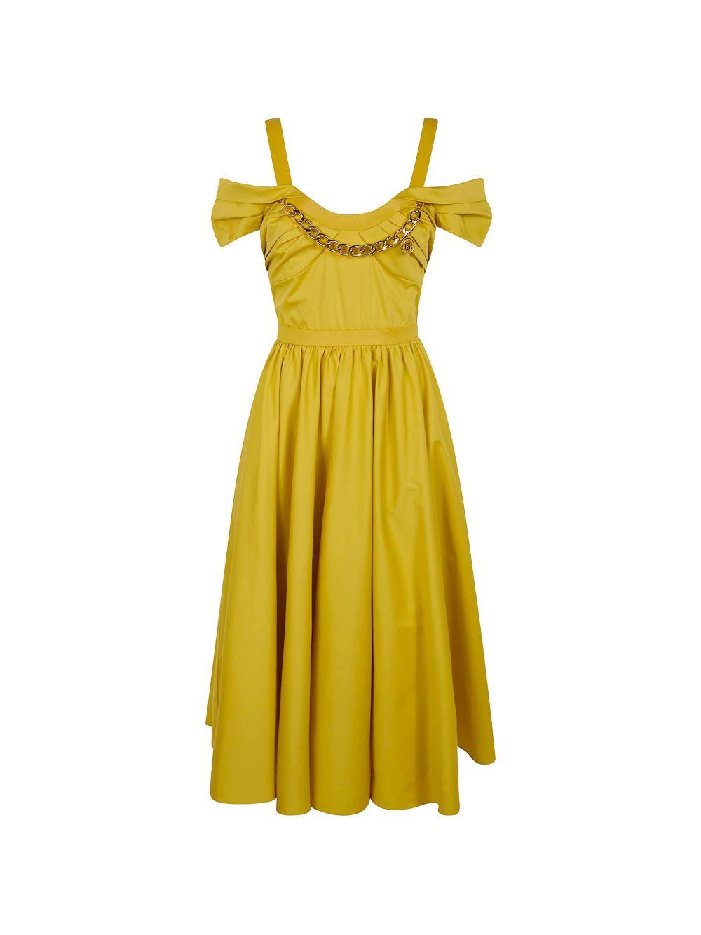 Stretch cotton dress with jewel chain AB92161E2 EV4 ELISABETTA FRANCHI