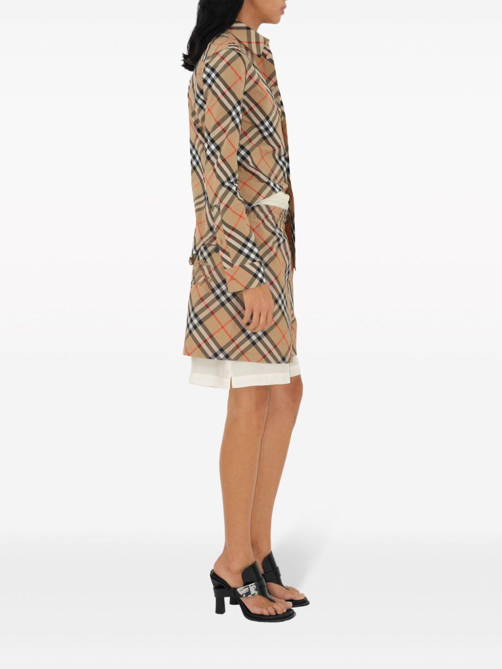 Check-pattern cotton shirt<BR/><BR/><BR/> 8087629 B9368 BURBERRY