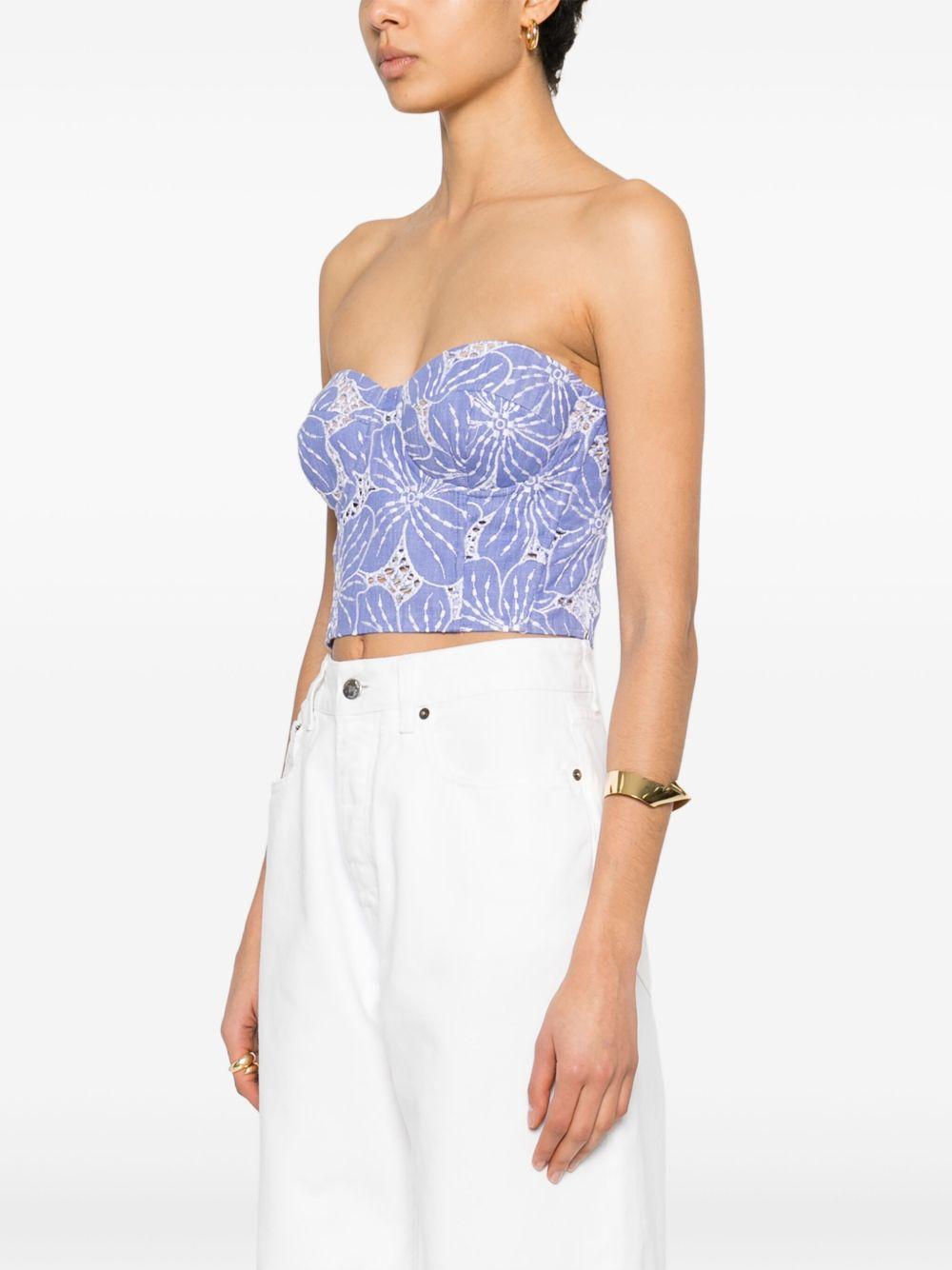Top with floral embroidery<BR/> 78AAM625 NR005325 GENNY