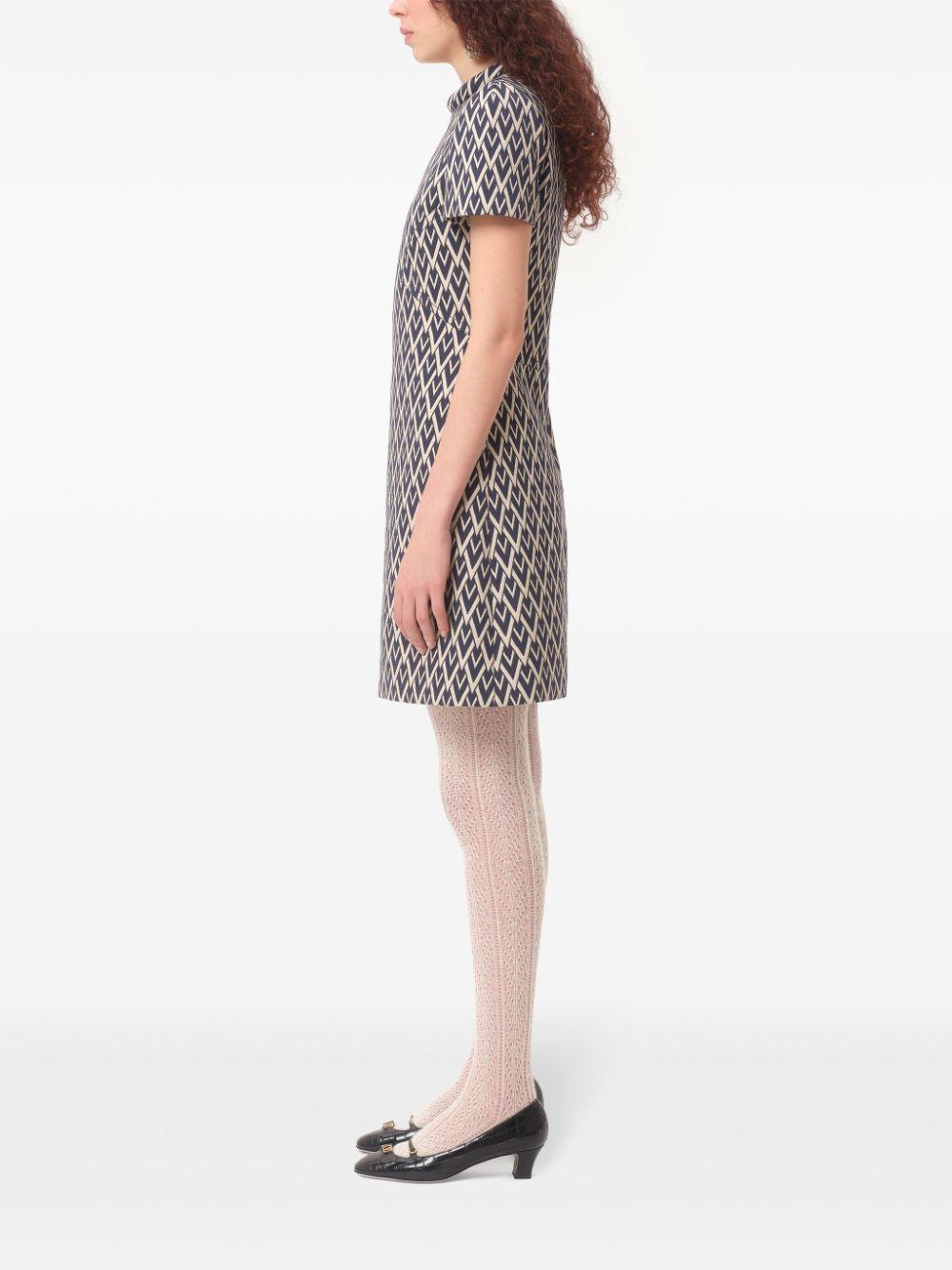 SHORT DRESS IN TOUTE LA V JACQUARD 6B3VAF10915 QXA VALENTINO GARAVANI