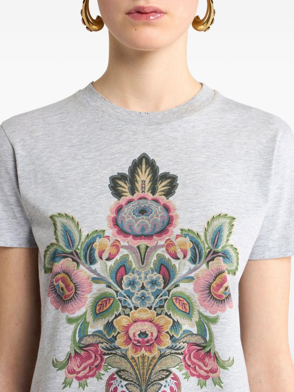 COTTON T-SHIRT WITH PLACED PRINT WRMA0006 AKB22S8290 ETRO