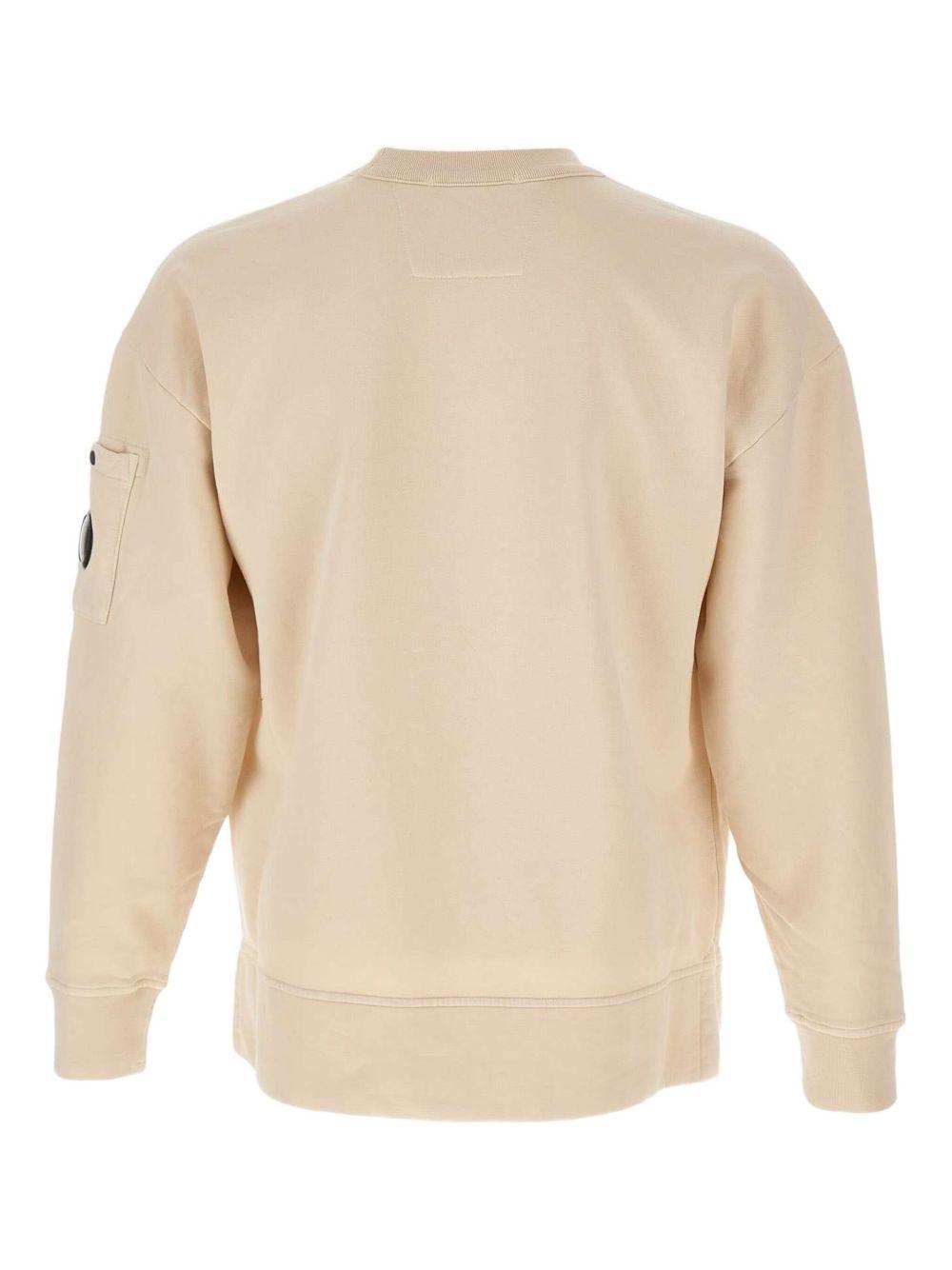 Brushed and Emerized Diagonal Fleece Boxy Crewneck Sweatshirt 19CMSS058A 006372G402 C.P. COMPANY