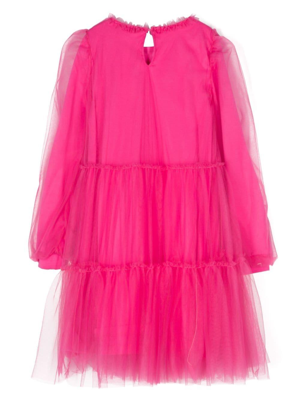 Tulle-overlay dress 17D900 T99450097 MONNALISA