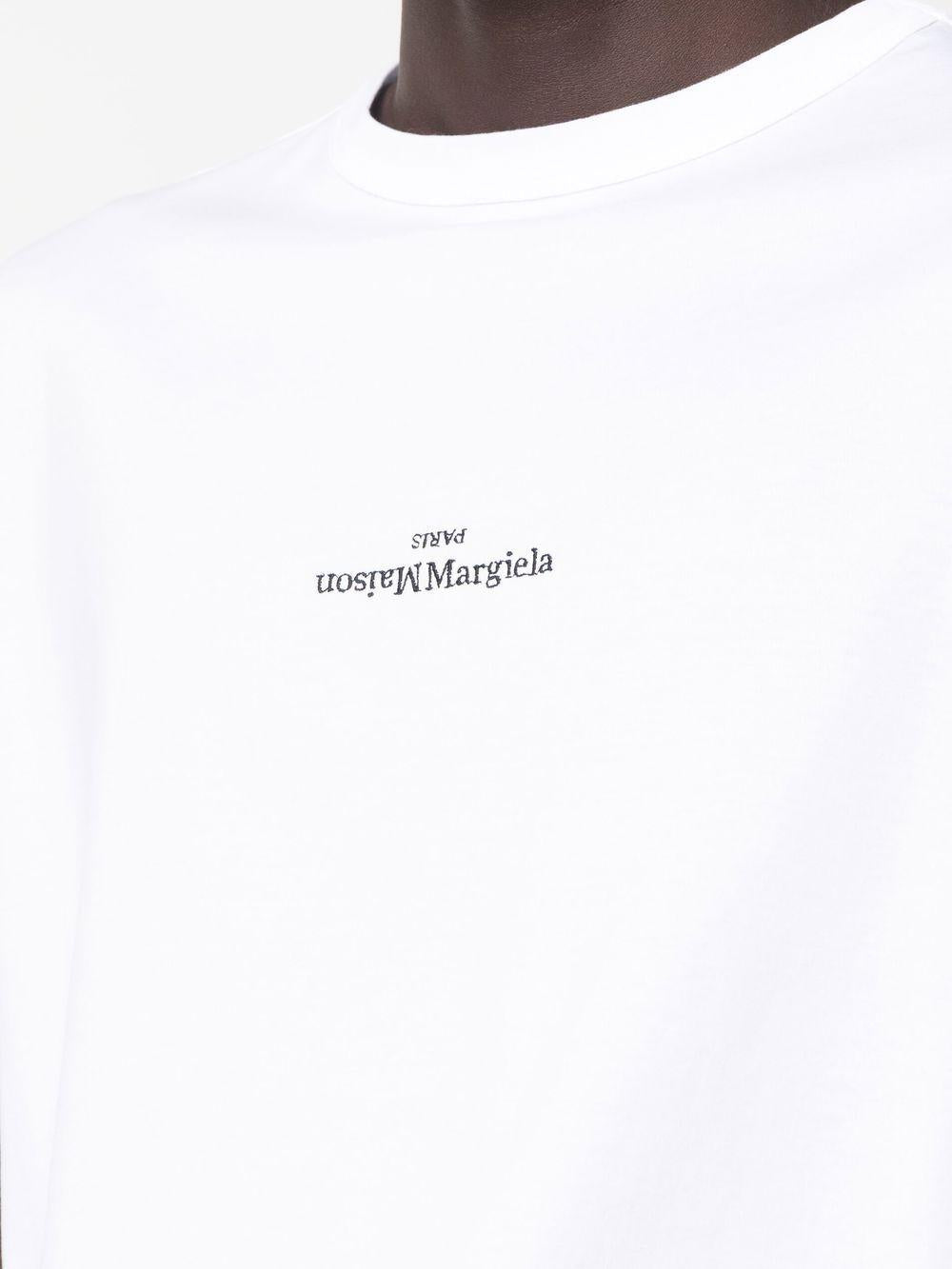 Distorted-logo cotton T-shirt<BR/><BR/><BR/> S30GC0701 S22816994 MAISON MARGIELA