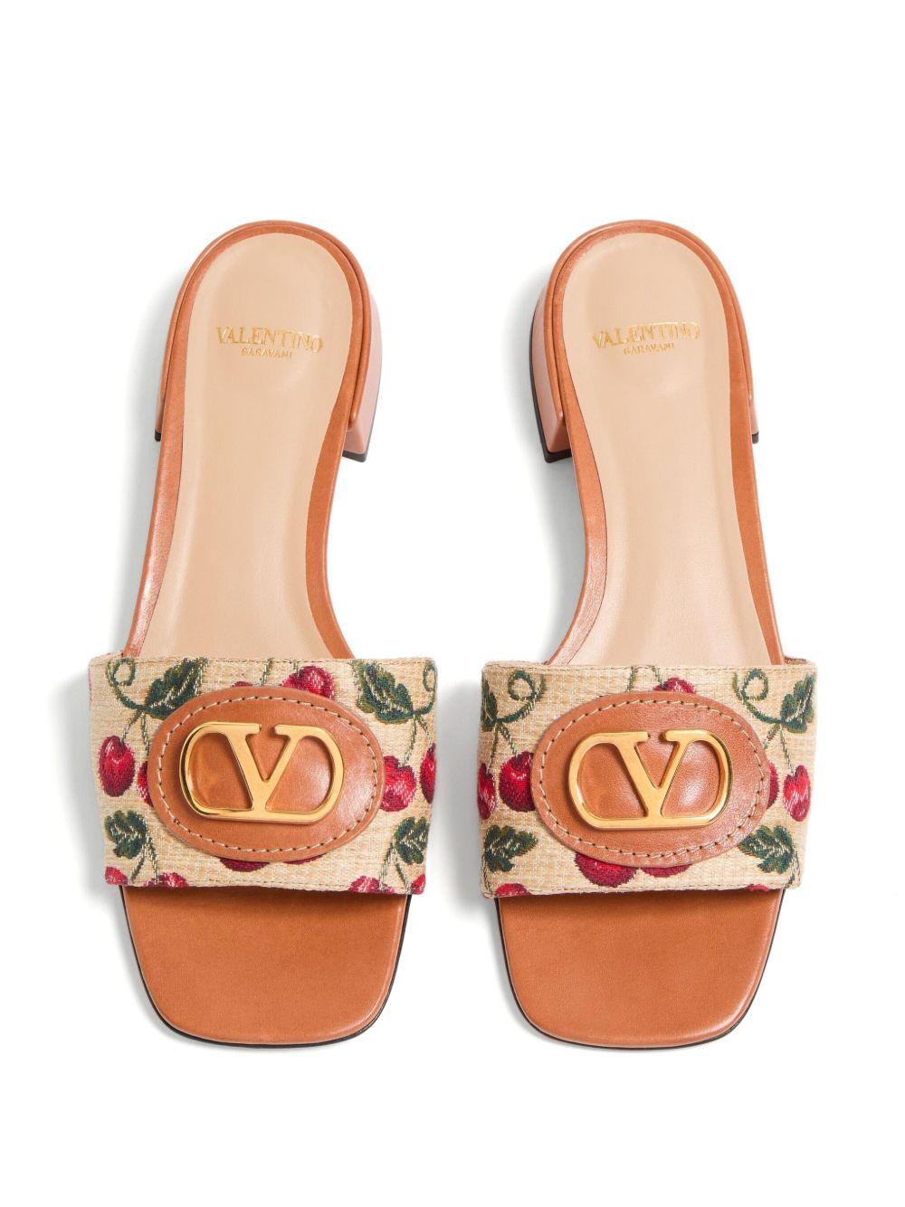VLOGO SIGNATURE CHERRYFIC SLIDE SANDAL 6W0S0LT0NNX 32H VALENTINO GARAVANI