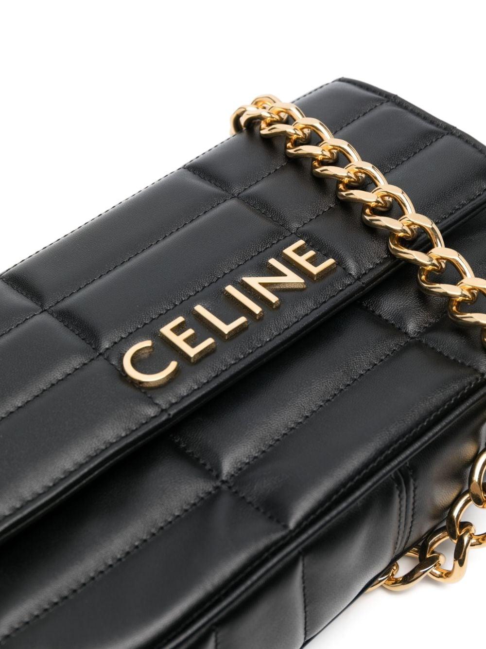 Chain matelassé leather shoulder bag 111273EYD 38NO CÉLINE