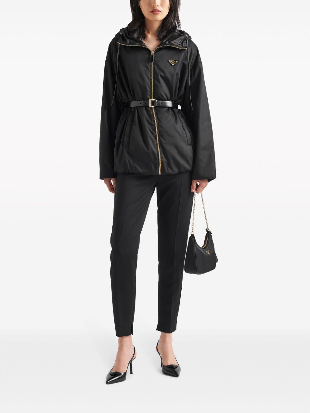 Re-Nylon hooded blouson jacket<BR/><BR/><BR/> 29E097 1WQ8F0002 PRADA