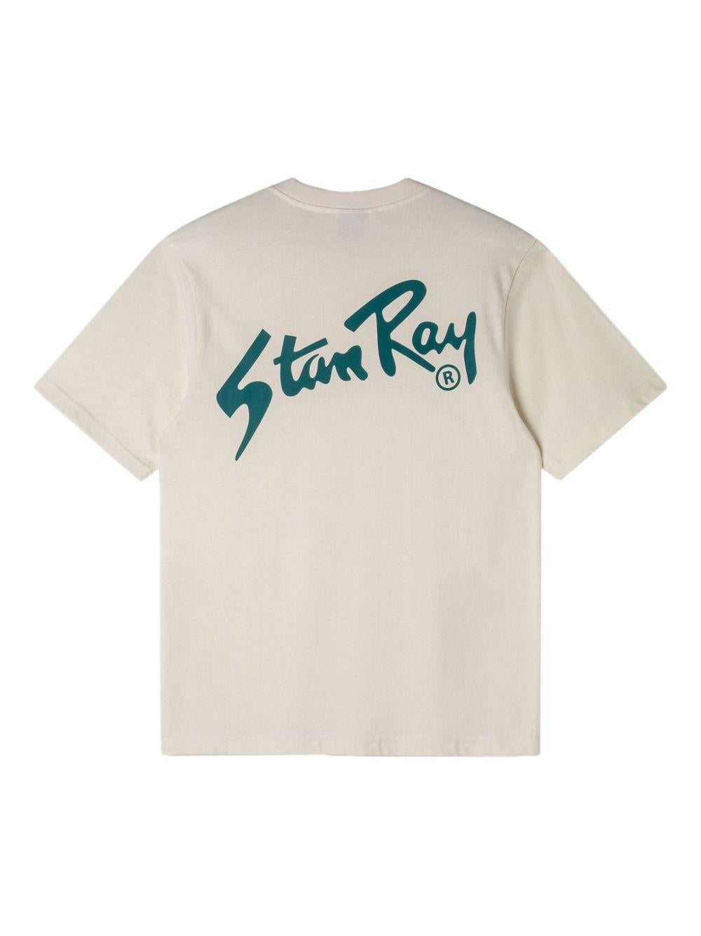 Bone Light blue T-shit with front logo SS23001 WHITE/AGAVE STAN RAY