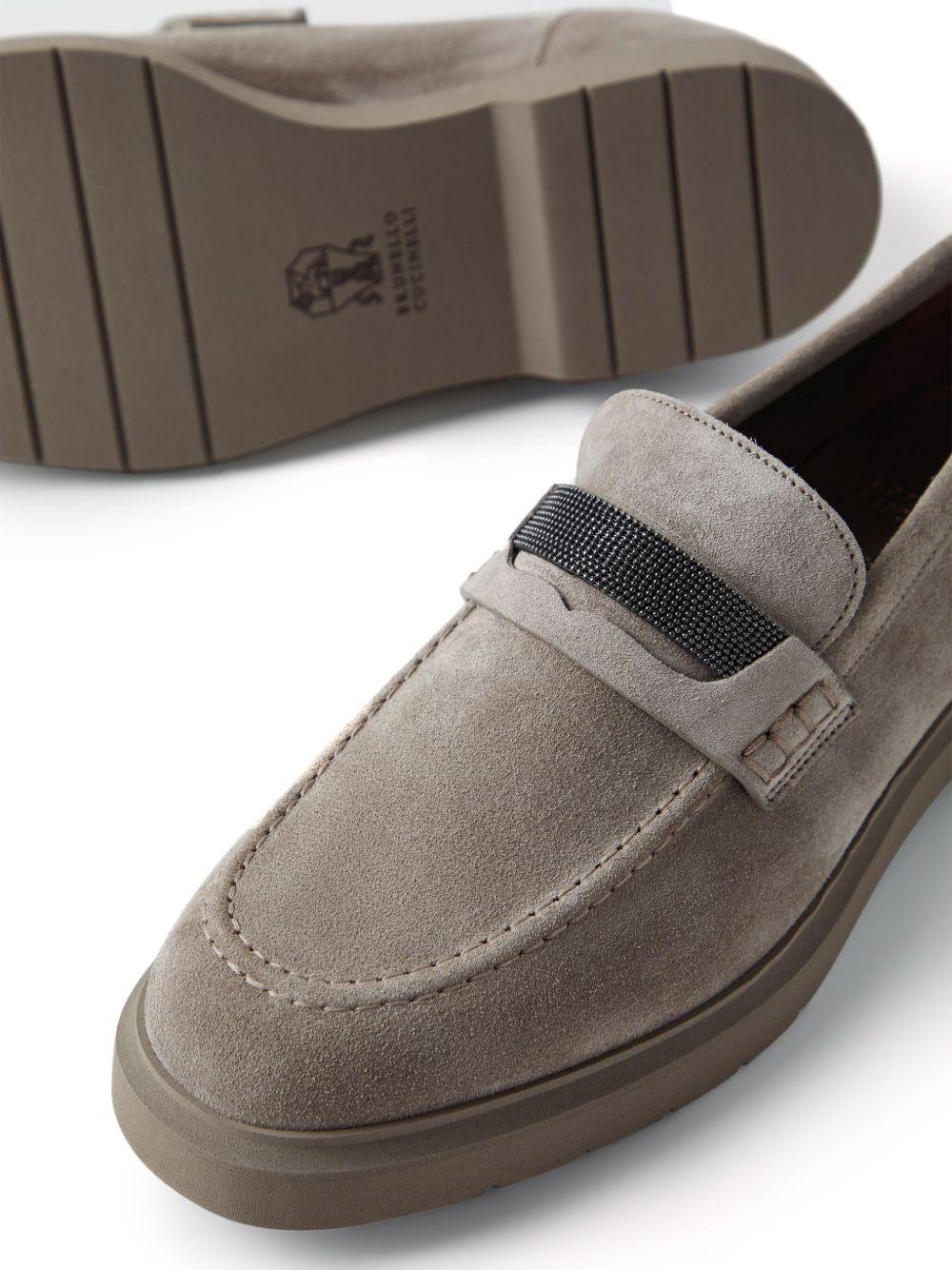 Crystal-embellished suede loafers MZSFG2370 C5859 BRUNELLO CUCINELLI