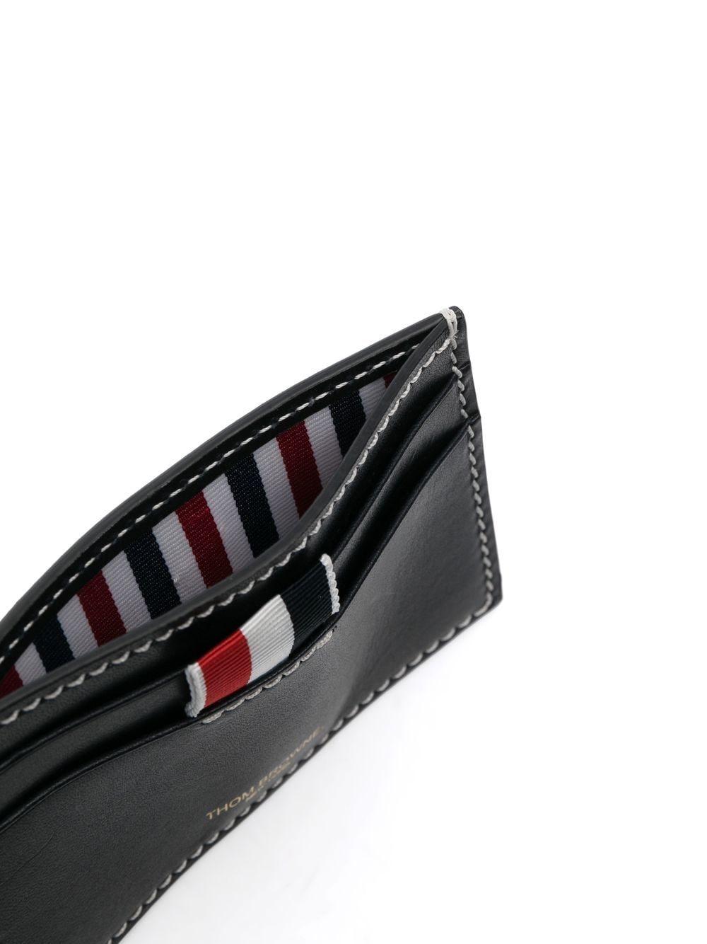 Rwb-tab leather cardholder MAW020L L0044415 THOM BROWNE