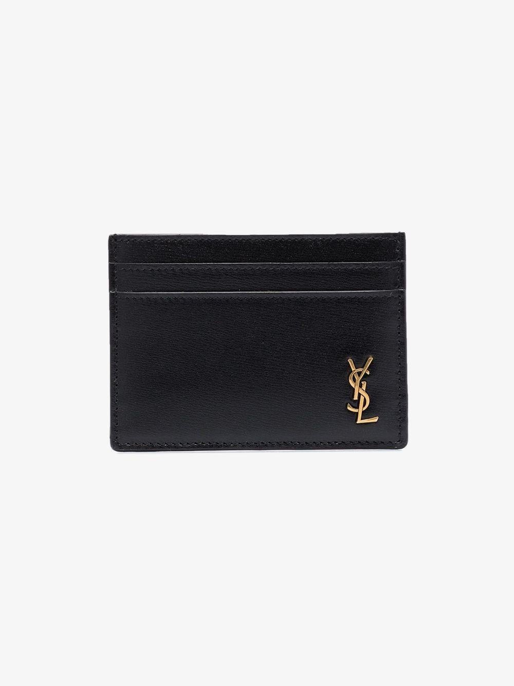 Crafted from smooth black leather 60760302G0W 1000 SAINT LAURENT