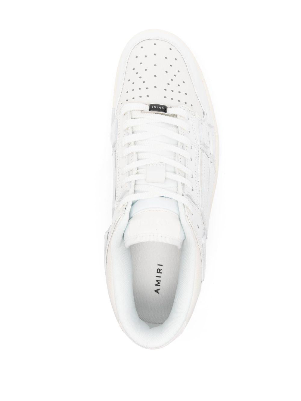 Skel leather sneakers<BR/><BR/><BR/> AMFOSR1100 WHITE/WHITE/VINTAGE AMIRI