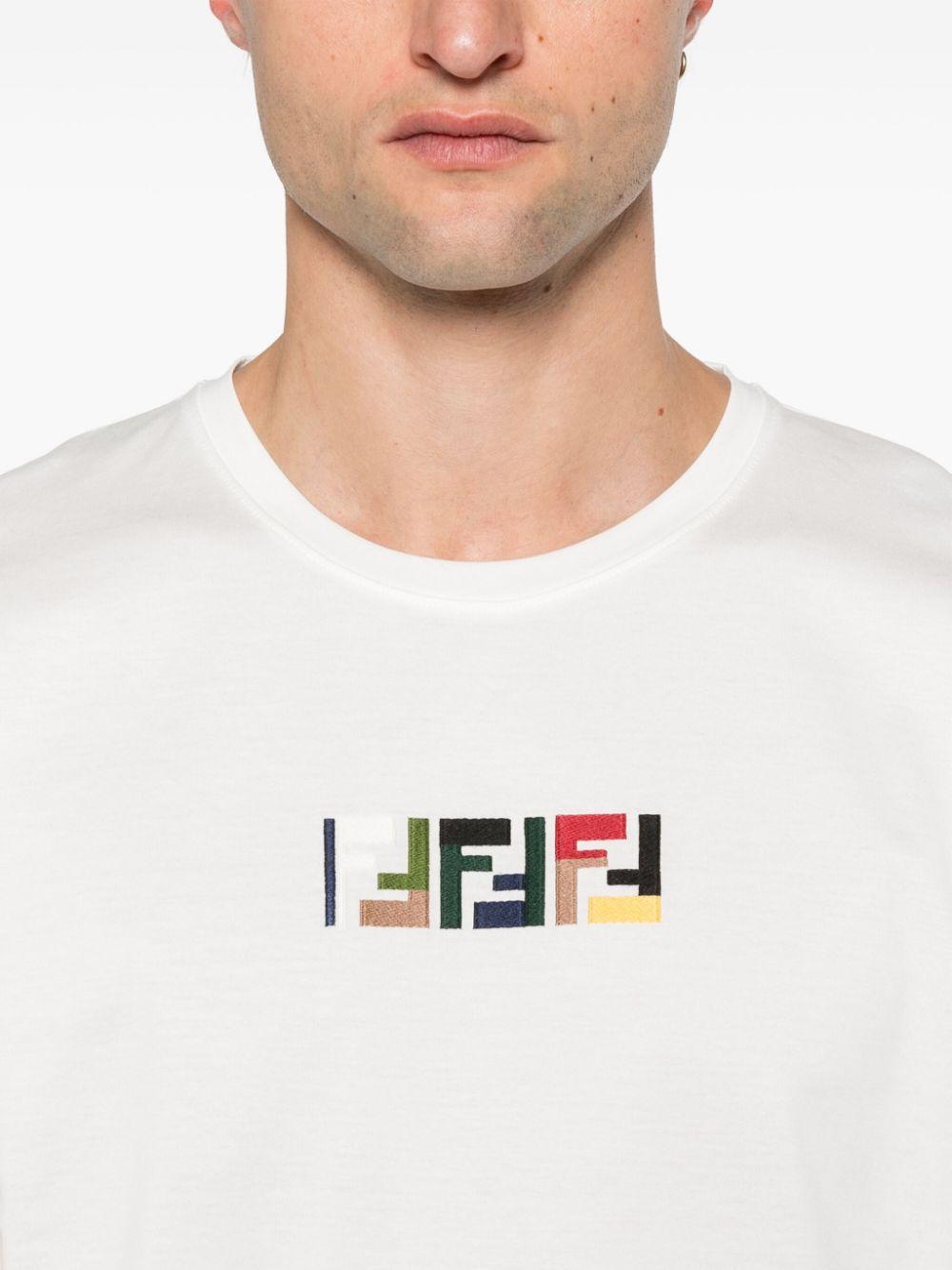 Cotton T-shirt<BR/><BR/><BR/> FY1319 AU1MF0QA0 FENDI