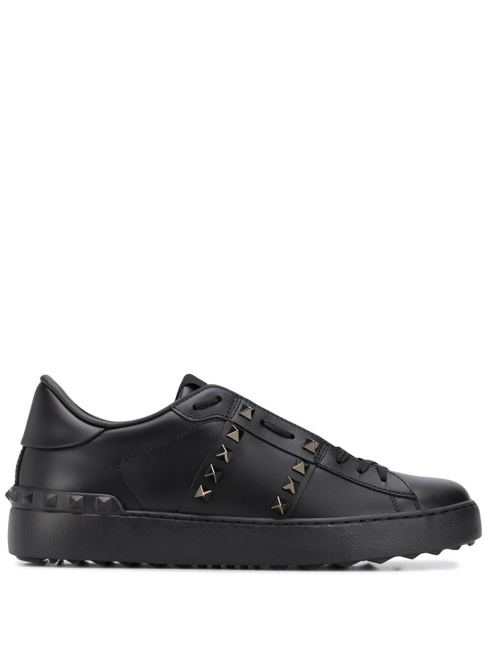 Black Untitled Rockstud leather sneakers XW2S0A01BXE 0NO VALENTINO GARAVANI