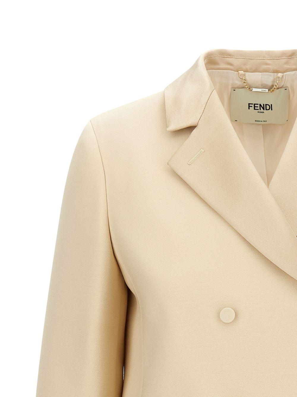 double-breasted jacket in wool and silk FJ7676 AC4GF1I1G FENDI