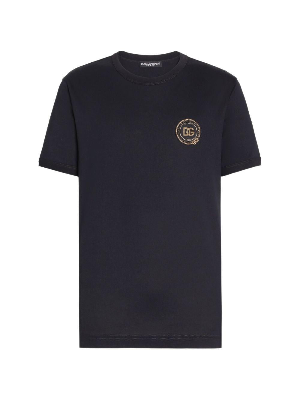 Cotton t-shirt with patch G8PV1Z G7Q2NB0665 DOLCE & GABBANA
