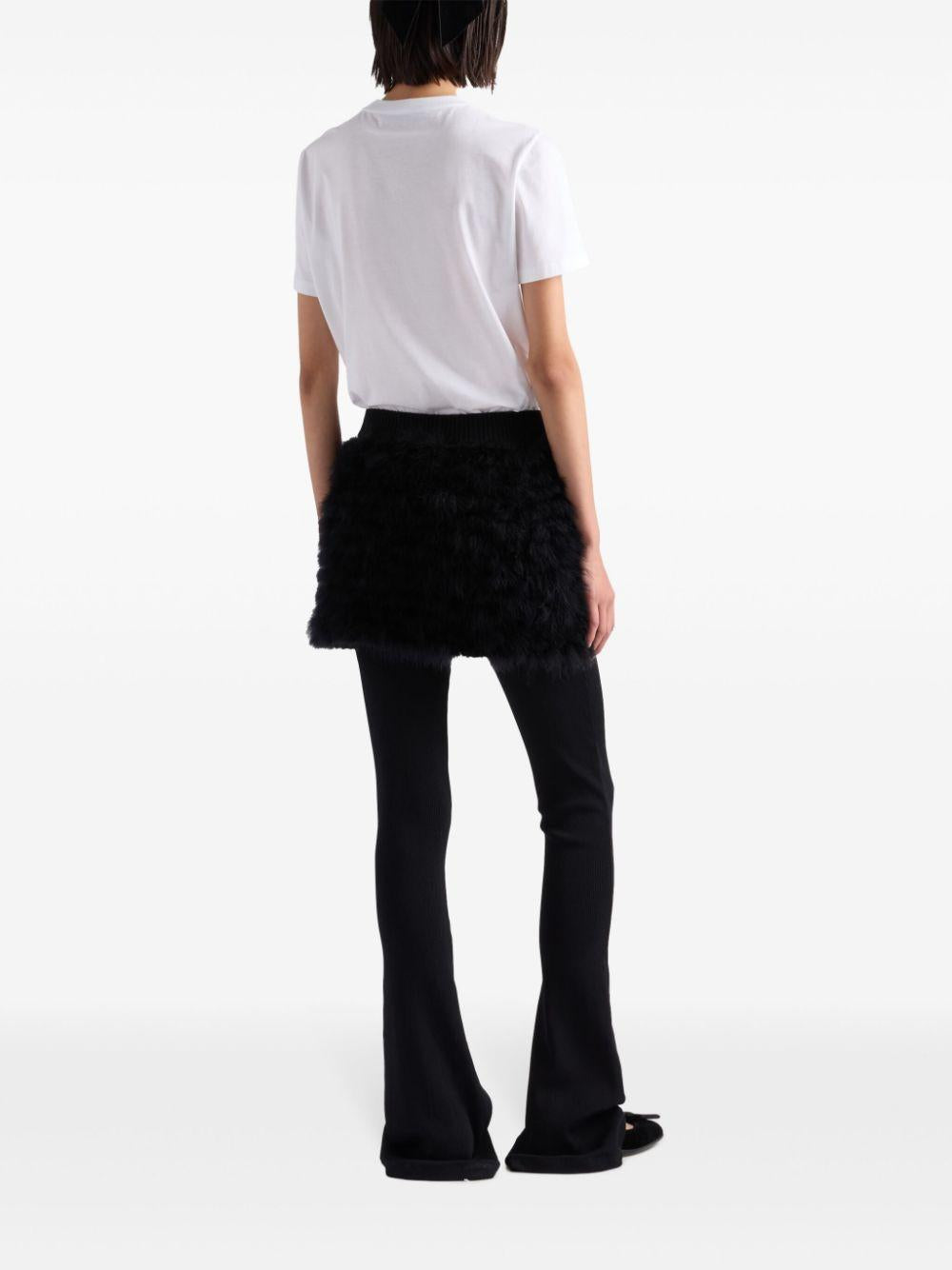Triangle-embroidered T-shirt<BR/><BR/><BR/> 35838R 16DVF0009 PRADA