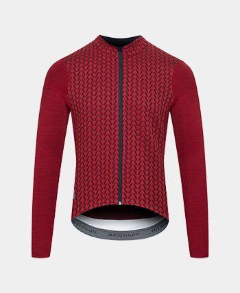 Merino cycling jersey IRMA DAHLIA CAFÉ DU CYCLISTE