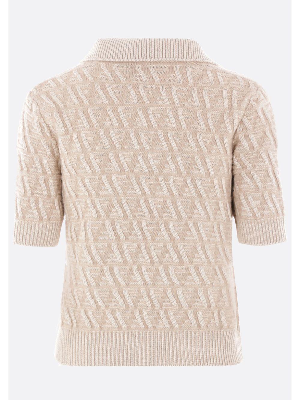 FF-embroidered polo top FZXD06 ATPLF1R0Q FENDI
