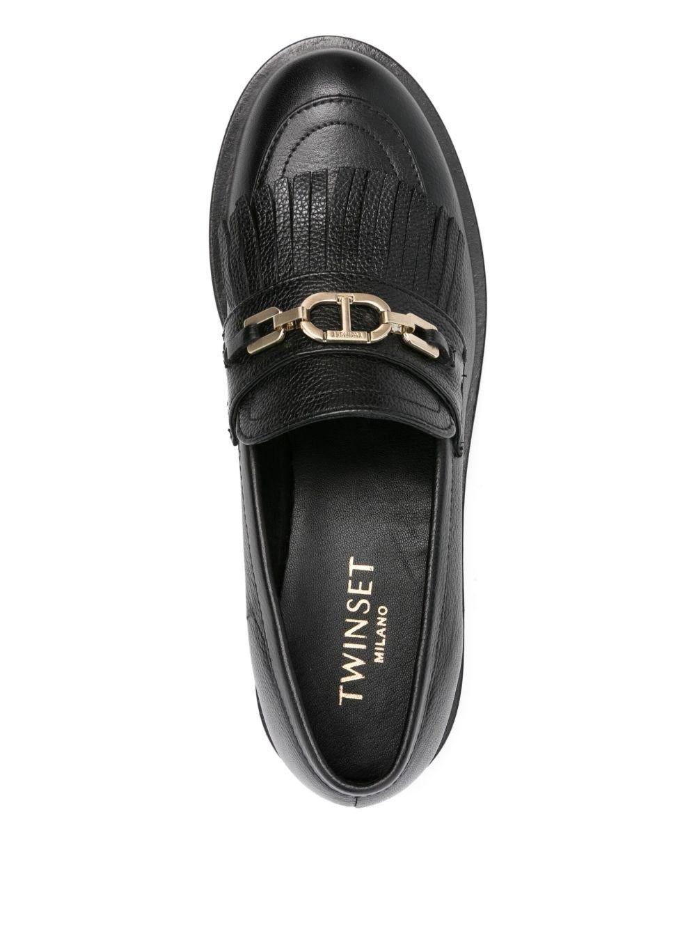 Platform Loafer with Metallic Logo 252TCP152 00006 TWINSET