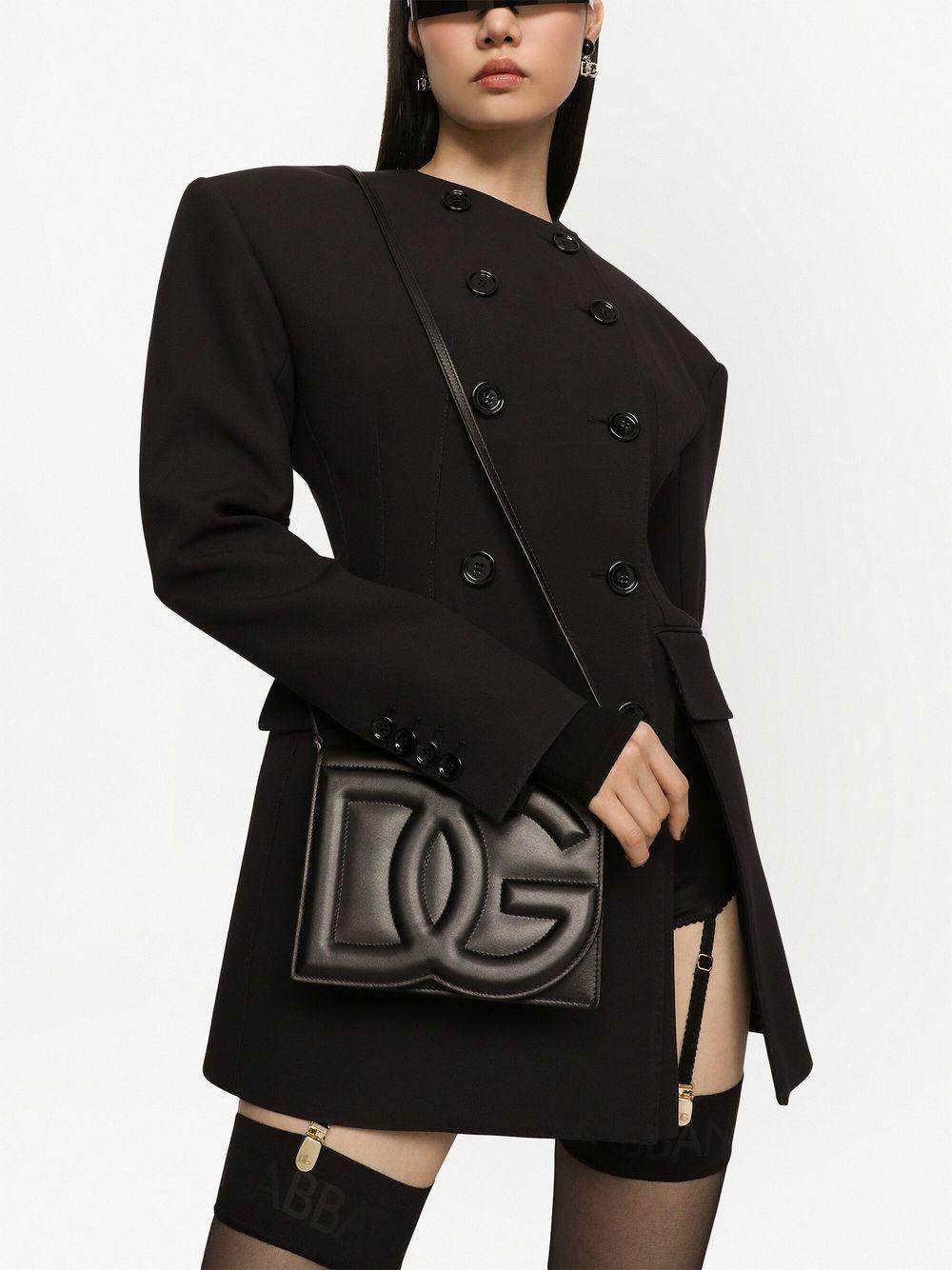 DG Logo leather crossbody bag<BR/><BR/><BR/> BB7287 AW57680999 DOLCE & GABBANA