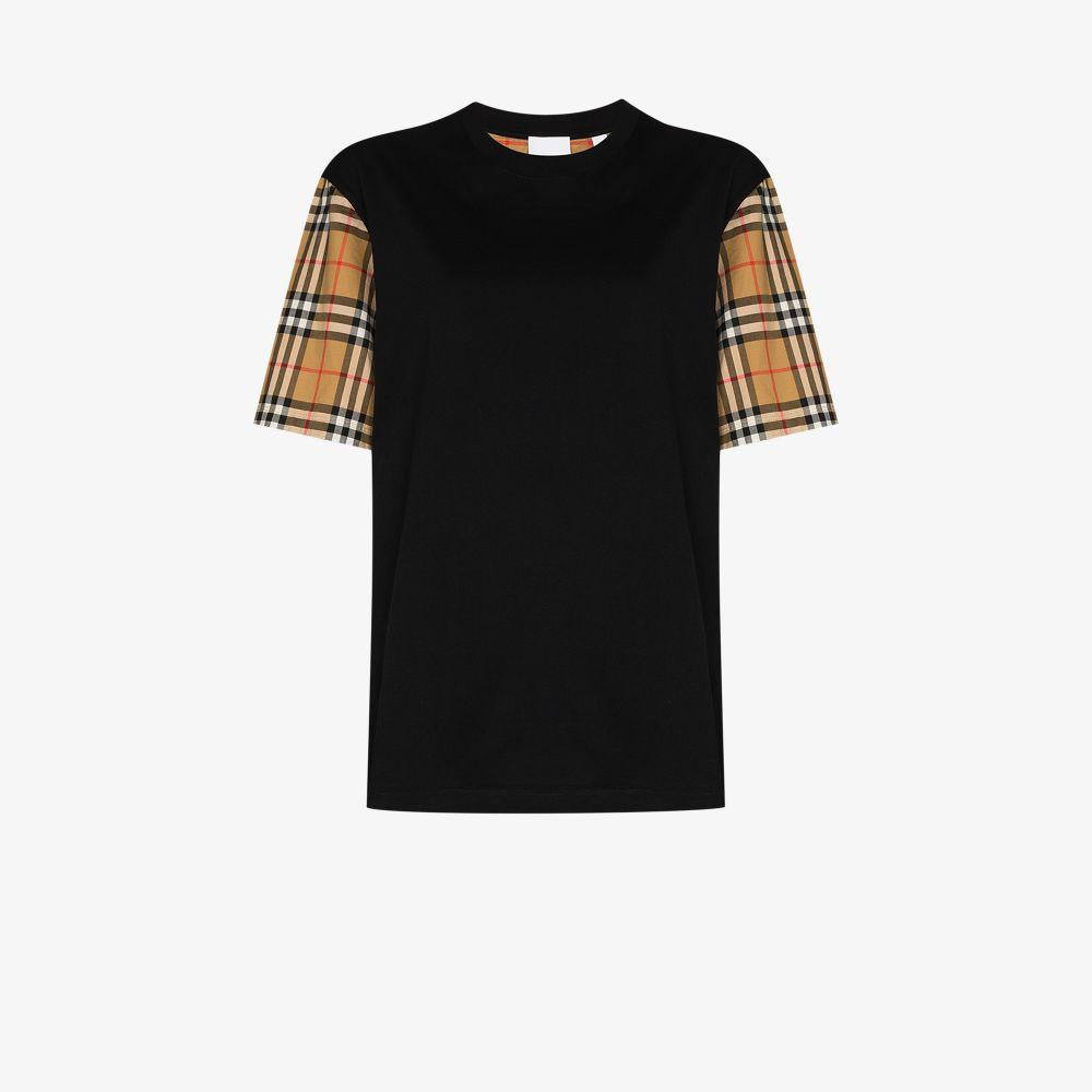 T-shirt con motivo Vintage Check 8014895 BLACK BURBERRY