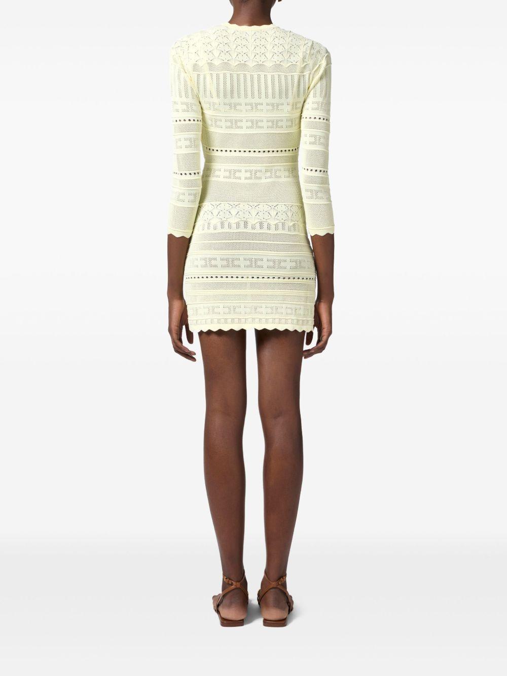 Brooch-detail open-knit dress<BR/><BR/><BR/> AM74S52E2 DC7 ELISABETTA FRANCHI