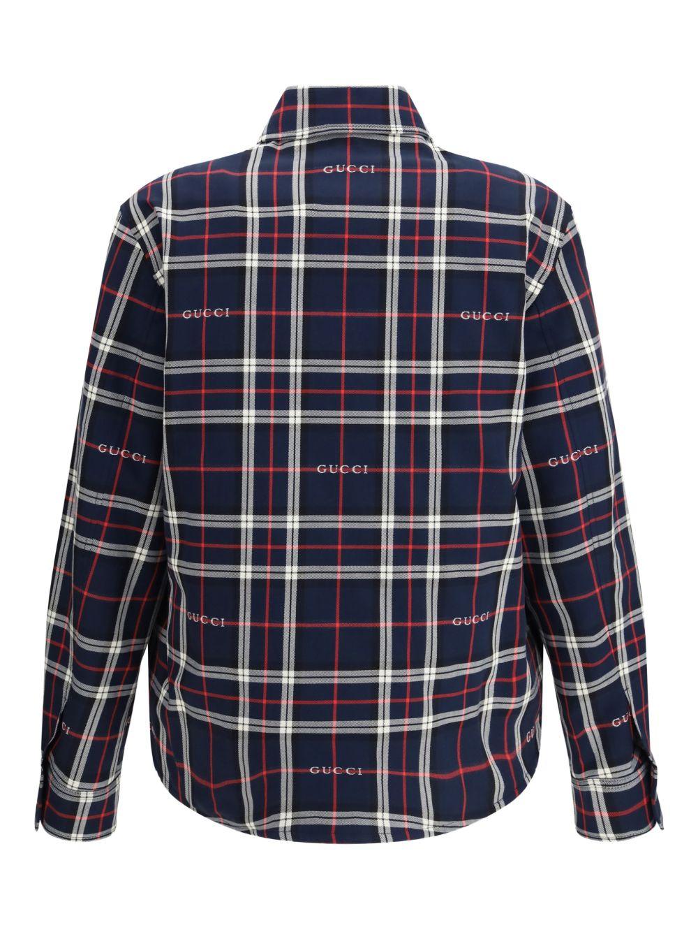Tartan cotton jacquard padded shirt 853013 ZAUAC4069 GUCCI