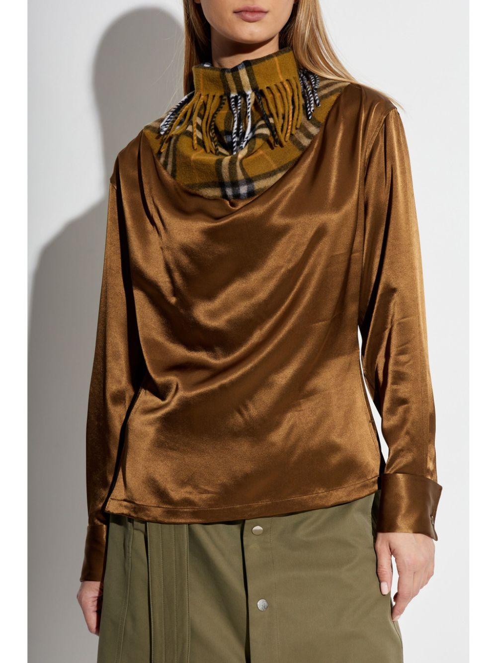 Blouse with high neck and fringes 8099116 C1428 BURBERRY