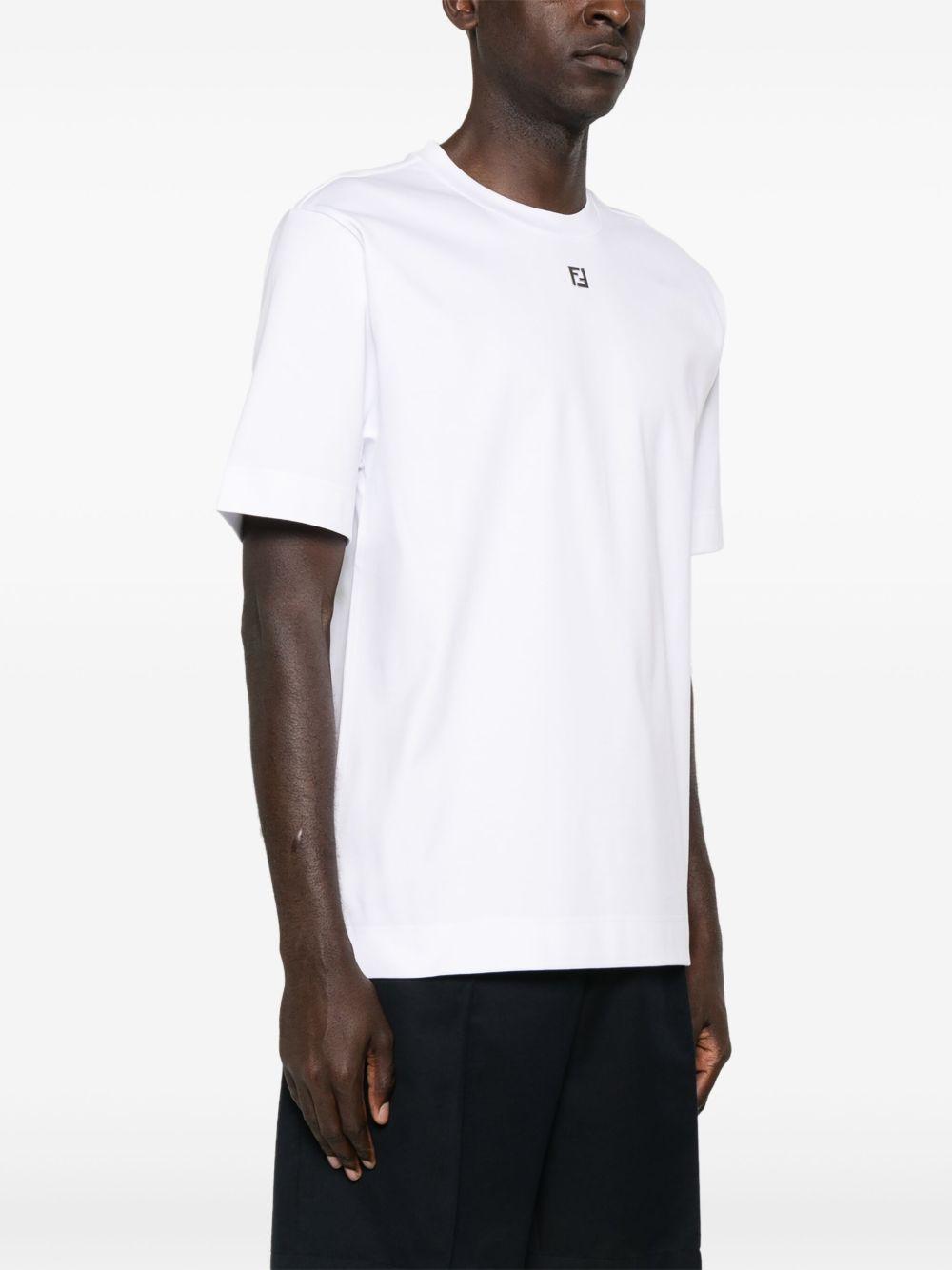 FF-plaque cotton T-shirt<BR/><BR/> FY0936 ARYYF0QA0 FENDI