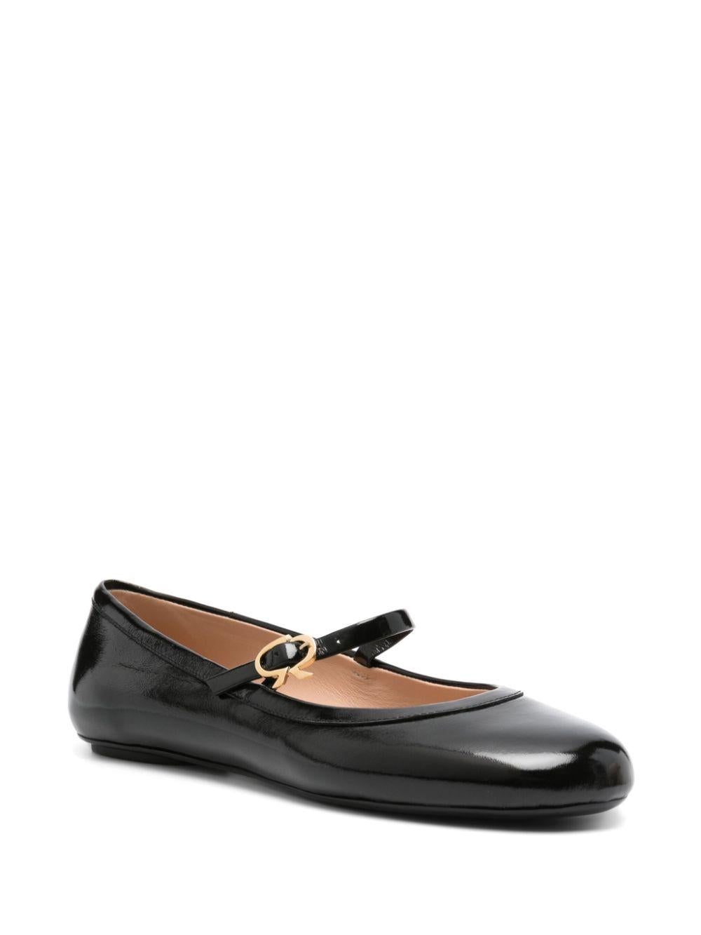 Leather ballet flats G22223 05GOMNUINERO GIANVITO ROSSI