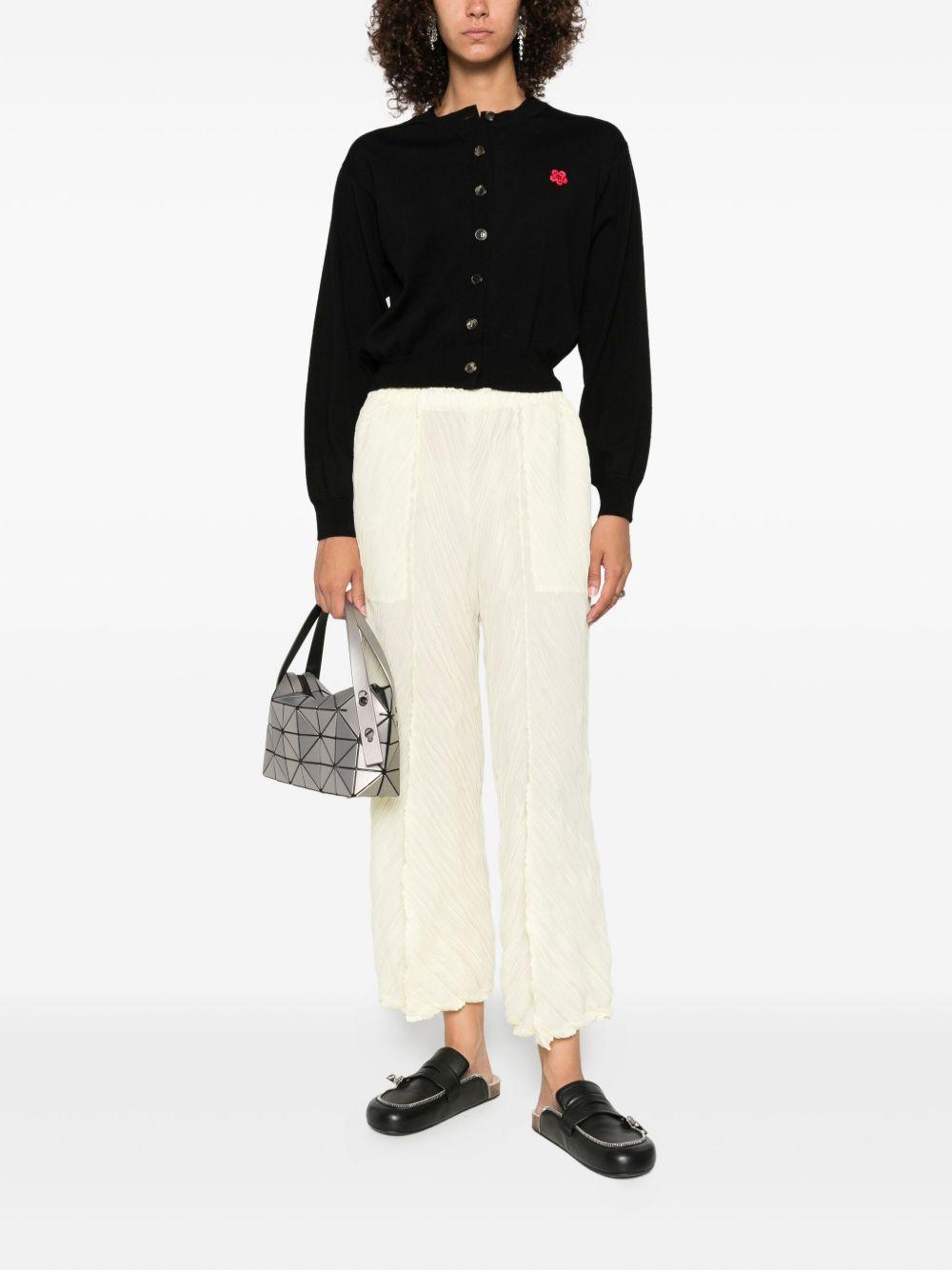 'Boke Flower' embroidered cardigan in merino wool FF62CA7183LB 99JBLACK KENZO