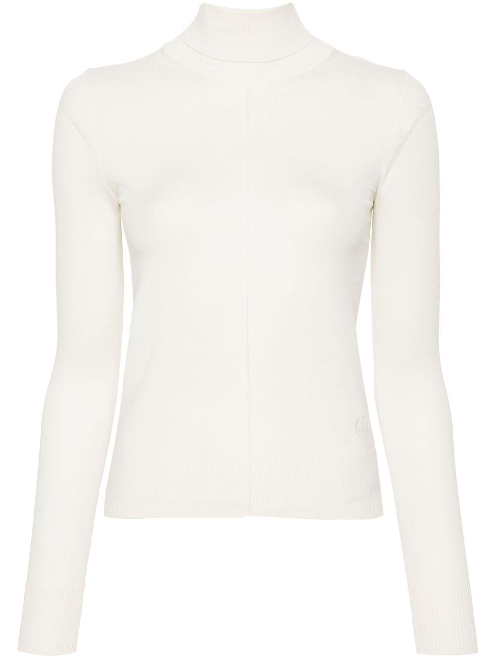 Logo-embroidered roll-neck jumper<BR/><BR/><BR/> CHC24AMP04660 107 CHLOÉ