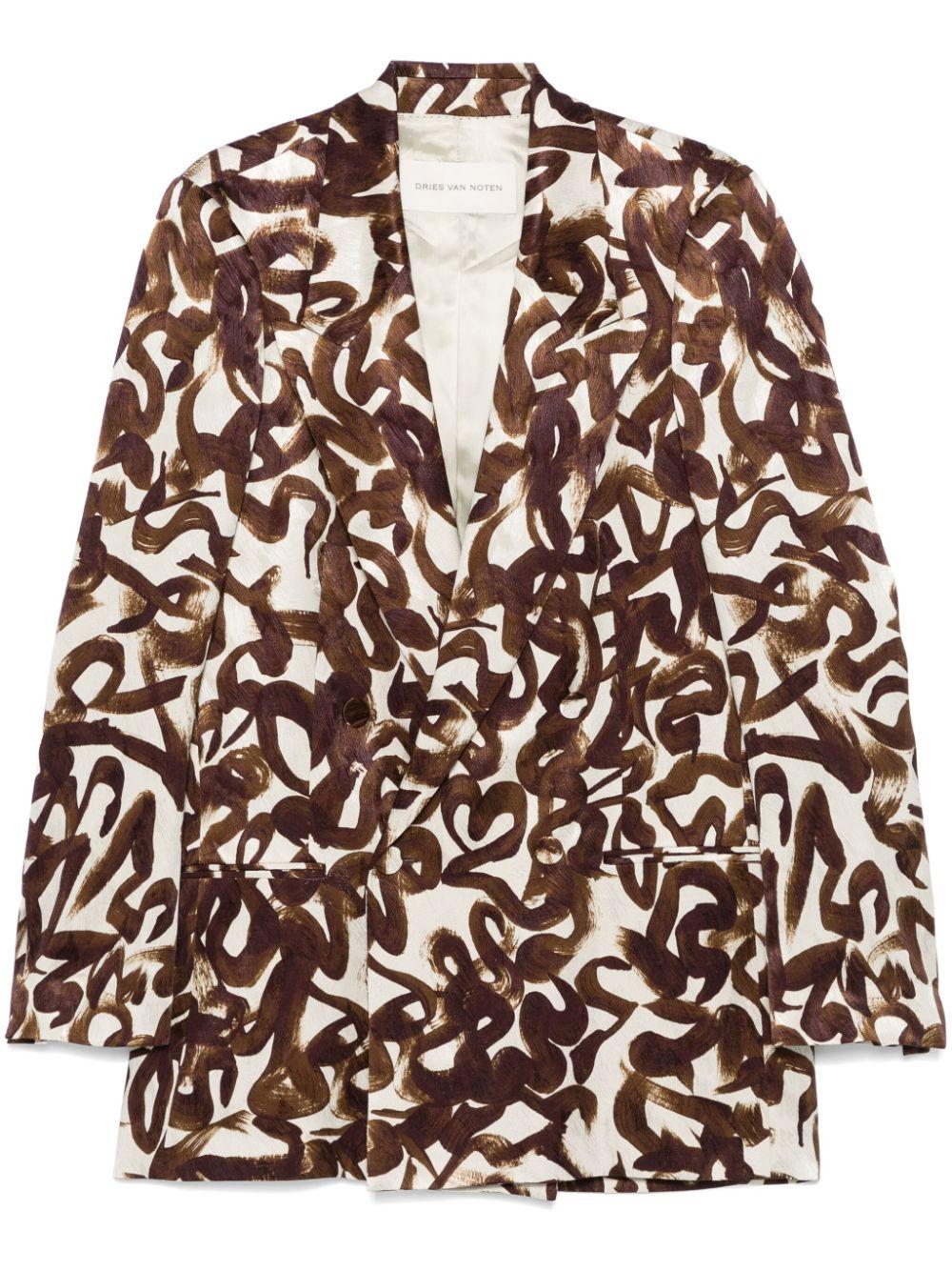 Abstract-print blazer<BR/><BR/> 010406 9258703 DRIES VAN NOTEN