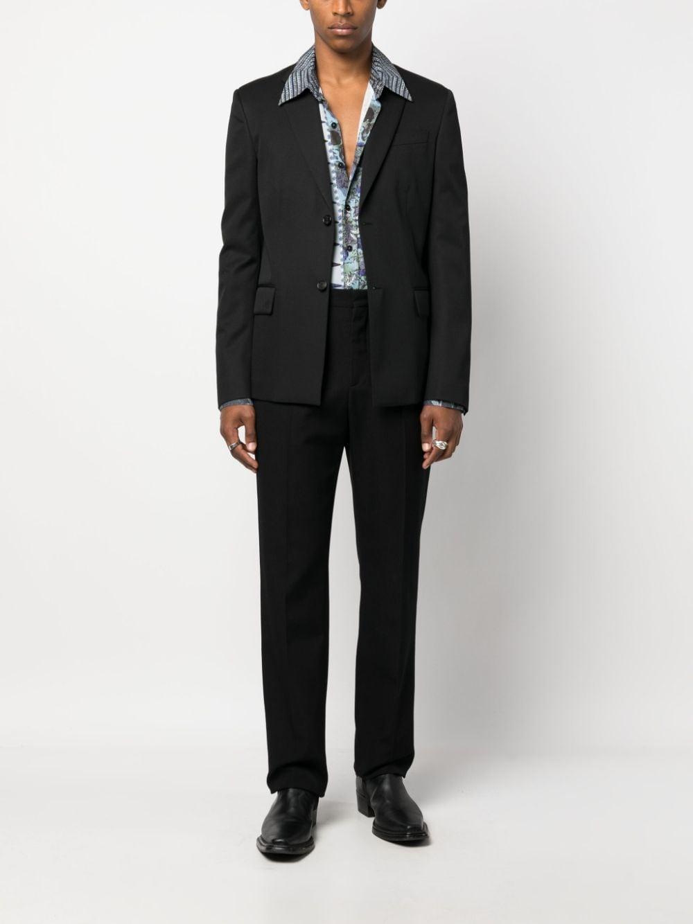 Single-breasted wool blazer OMEN063F23FAB001 1010 OFF-WHITE