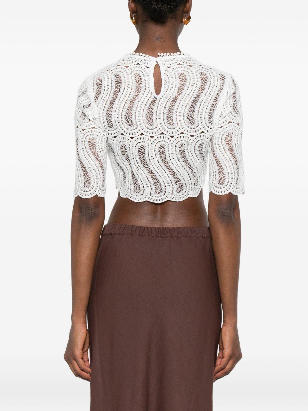 Paisley-print top with 3/4 sleeves 6003042 NUC000540977_010 RAQUEL DINIZ