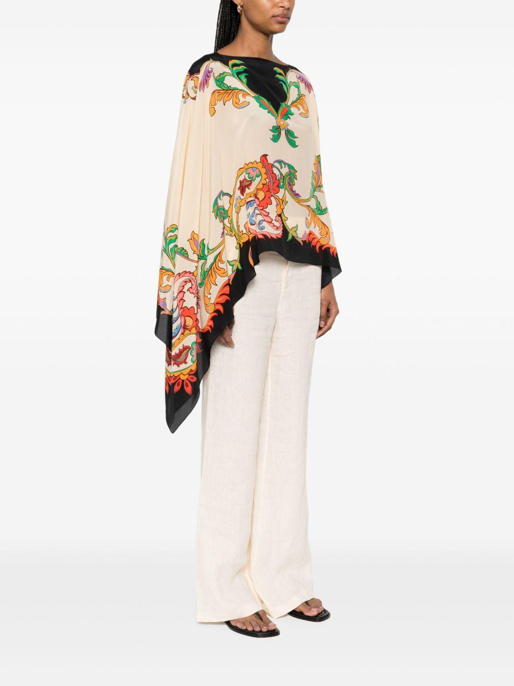 Paisley poncho<BR/><BR/> WAXA0013 AK866X0807 ETRO