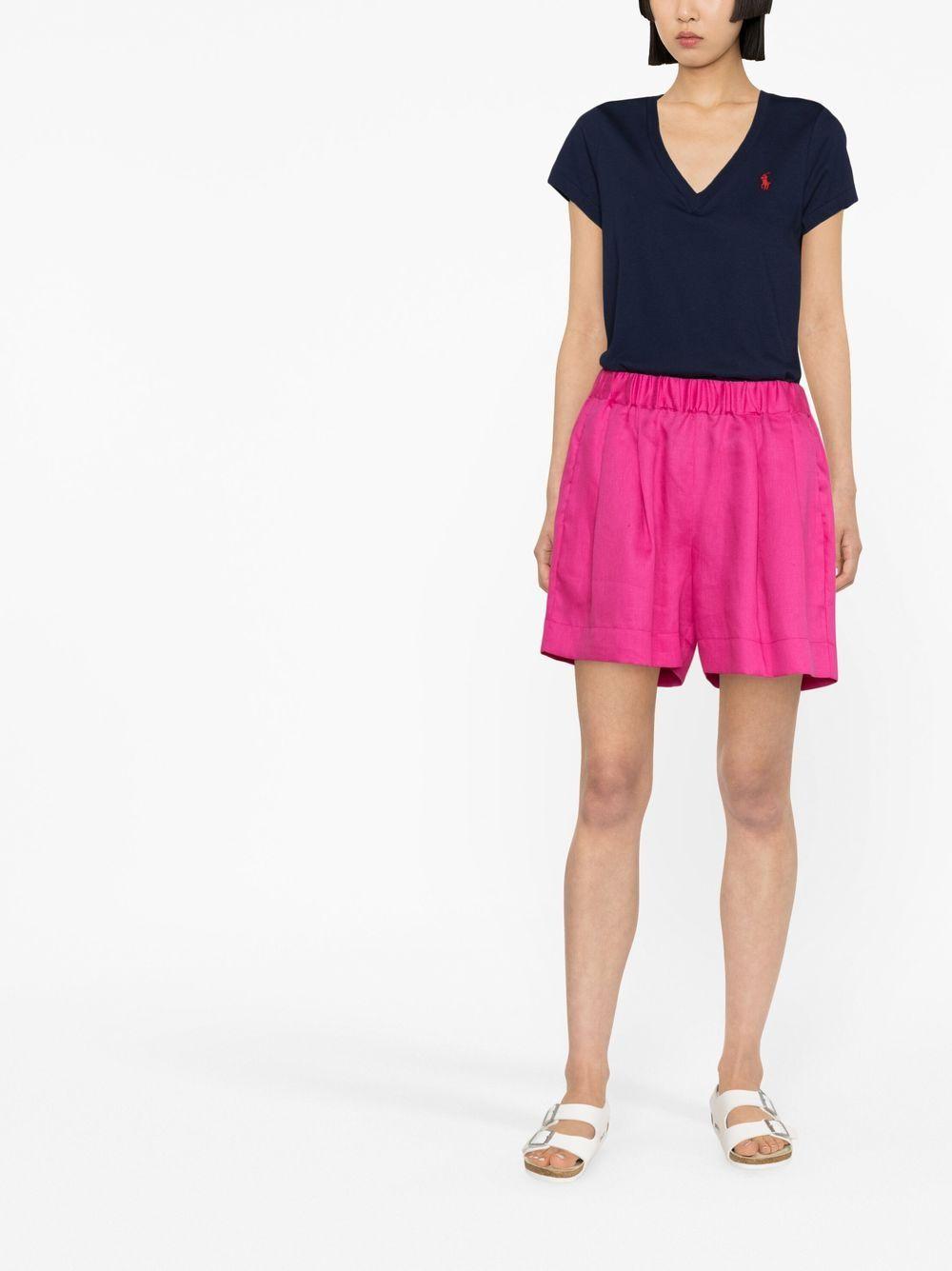 Polo Pony V-neck T-shirt<BR/><BR/><BR/> 211902403002 CRUISE NAVY POLO RALPH LAUREN