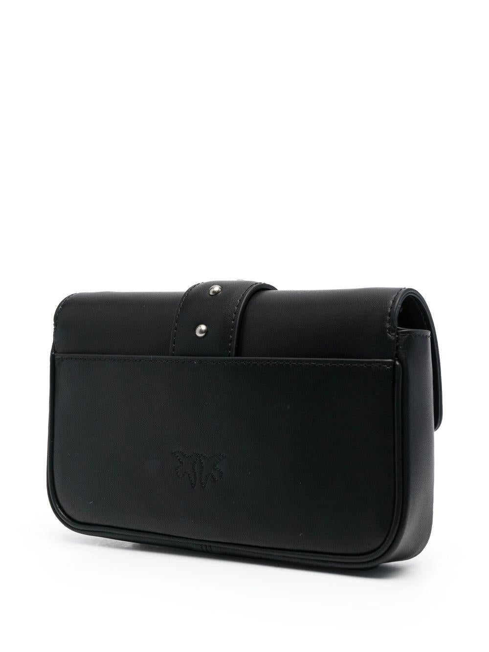 Black Love One Pocket leather crossbody bag 100061 A0F1Z99O PINKO